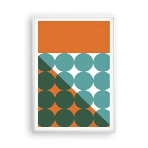 Plagát v bielom ráme - Hore a šikmo - 70x100 cm