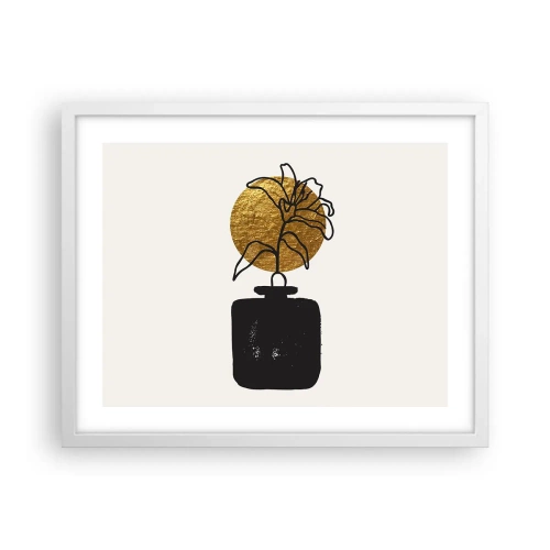 Plagát v bielom ráme - Krása, ktorá má cenu zlata - 50x40 cm