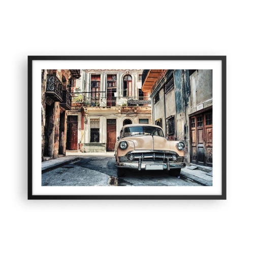 Plagát v čiernom ráme - Siesta v Havane - 70x50 cm