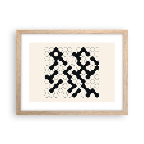 Plagát v ráme zo svetlého duba - Čínska hra – variácia - 40x30 cm