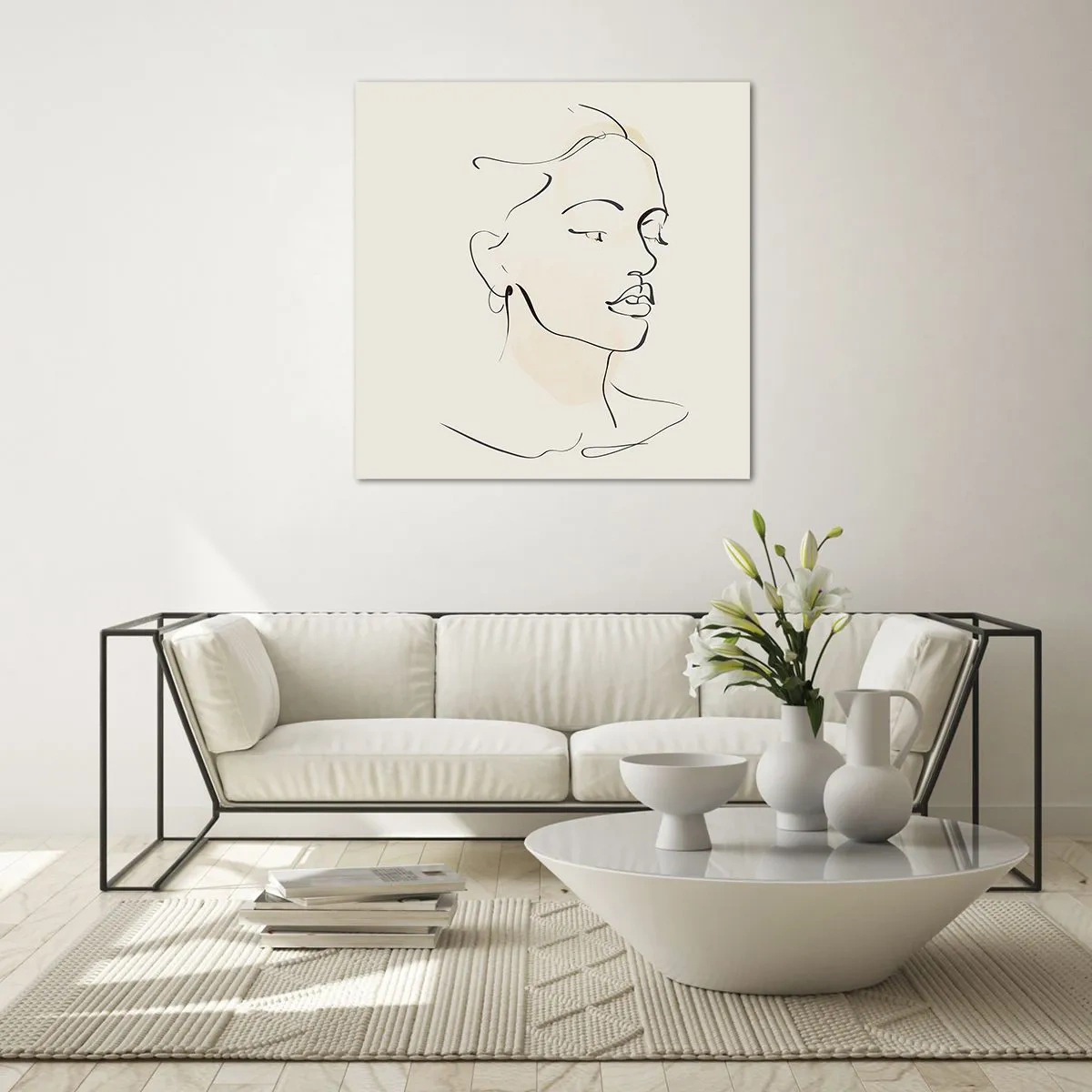 Obraz na skle - Výrazným ťahom - 30x30 cm