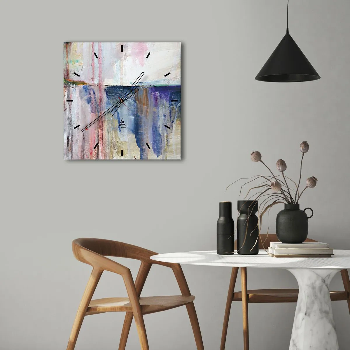 Nástenné hodiny - Farebné dojmy a asociácie - 40x40 cm