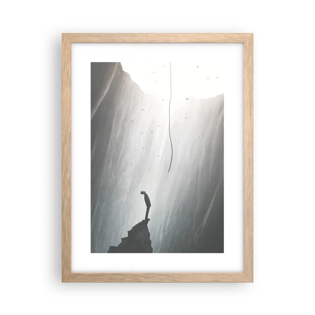 Plagát v ráme zo svetlého duba - Vždy máte na výber - 30x40 cm