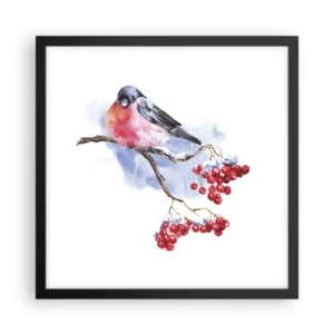 Plagát v čiernom ráme - Farebná zima - 40x40 cm