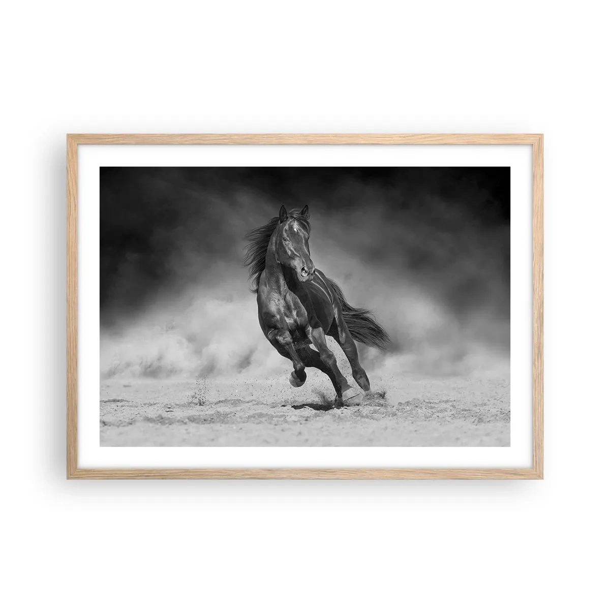 Plagát v ráme zo svetlého duba - Hodné samotného emira - 70x50 cm