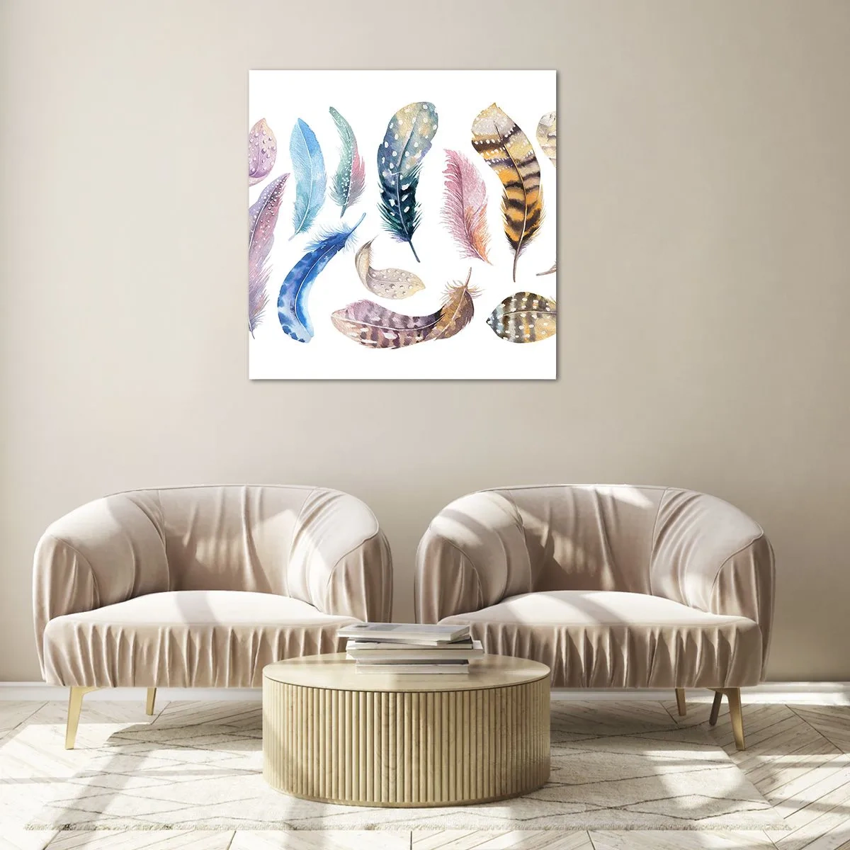 Obraz na skle - Ľahké, strakaté a viacfarebné - 30x30 cm