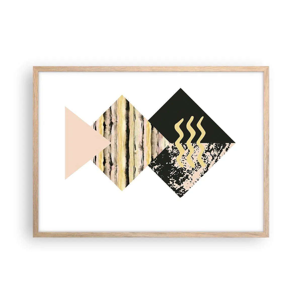 Plagát v ráme zo svetlého duba - Nie je to tak jednoduché - 70x50 cm