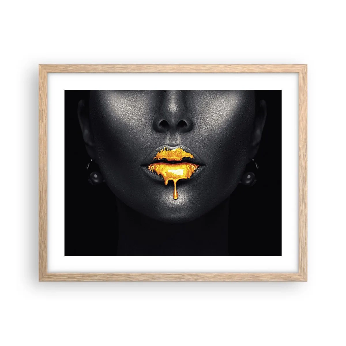 Plagát v ráme zo svetlého duba - Zlatoústa - 50x40 cm