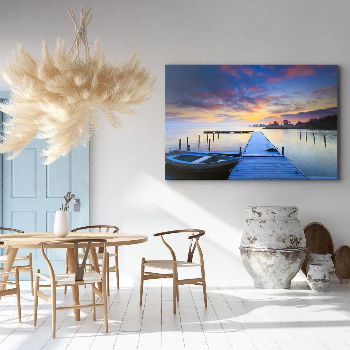 Obraz na plátne - Fialovo-zlatý pokoj - 120x80 cm