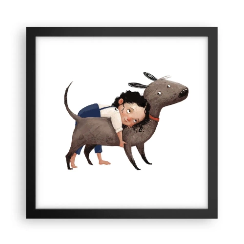 Plagát v čiernom ráme - Najlepší priatelia - 30x30 cm