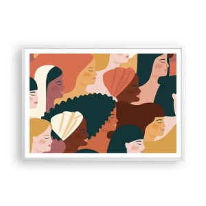 Plagát v bielom ráme - Iba ženskosť - 100x70 cm