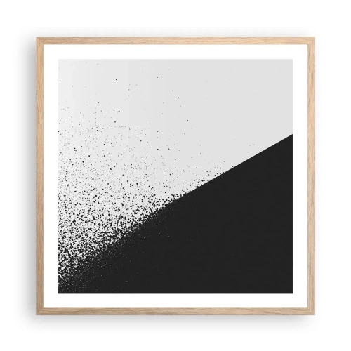 Plagát v ráme zo svetlého duba - Rýchlejšie a rýchlejšie, viac a viac - 60x60 cm