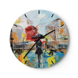 Nástenné hodiny - Parížske legendy - 40x40 cm