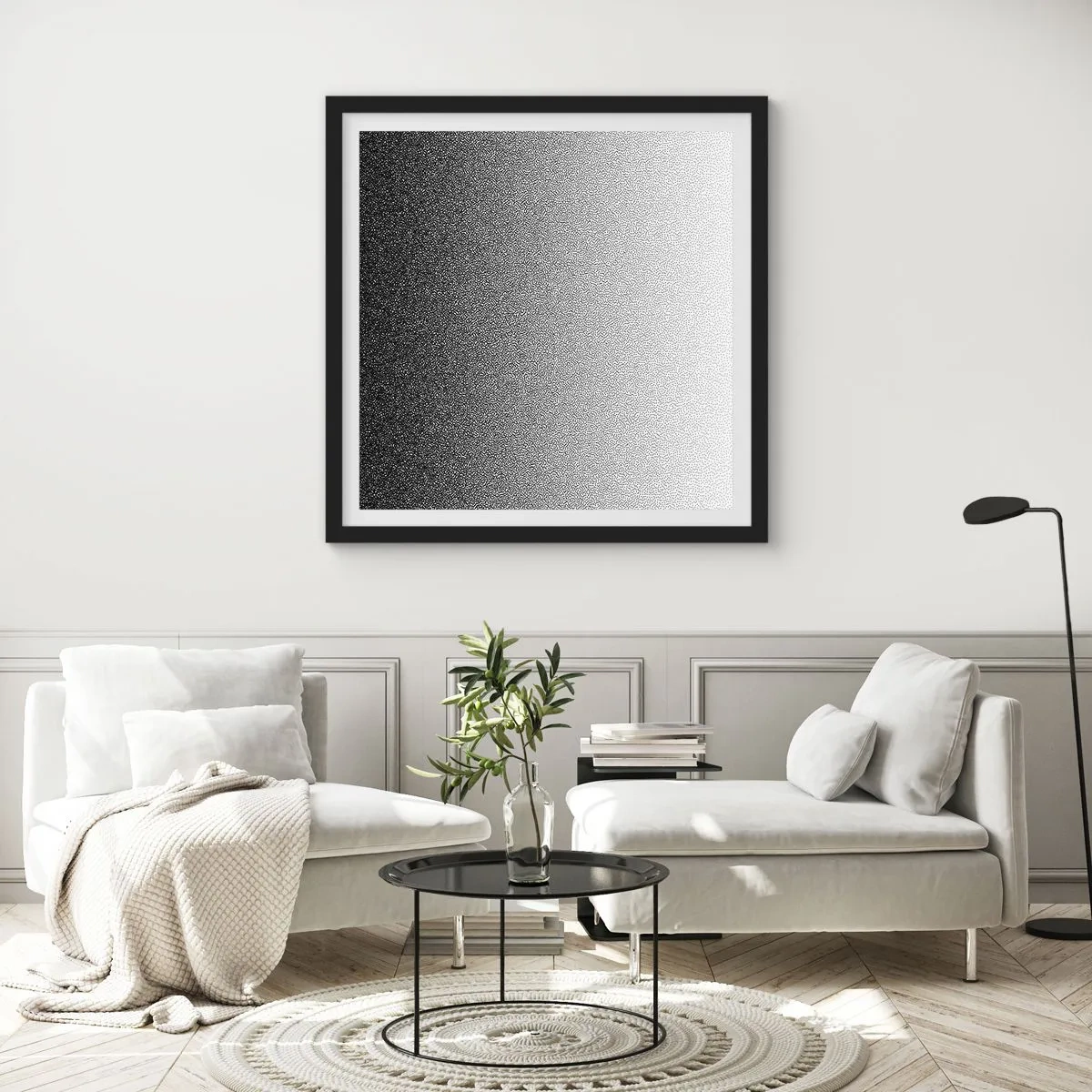 Plagát v čiernom ráme - Smerom ku svetlu - 60x60 cm