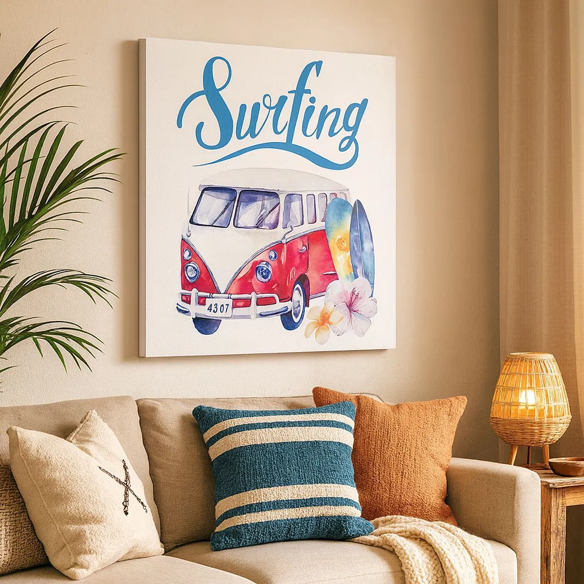 Obraz na plátne - Uhorka - klasika pre surferov - 30x30 cm