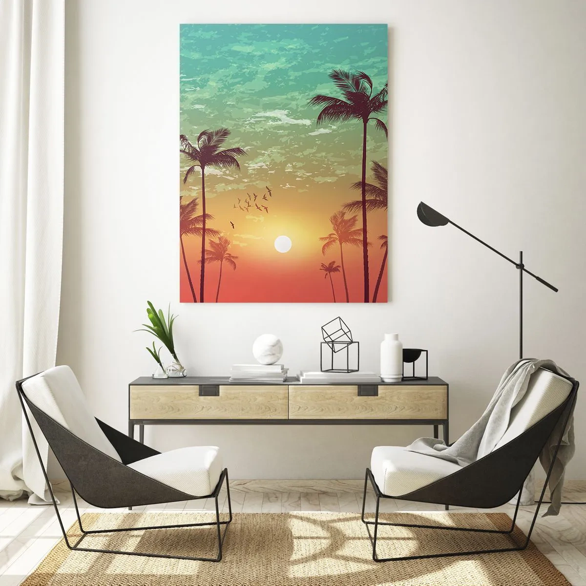 Obraz na skle - Tropická klíma - 50x70 cm