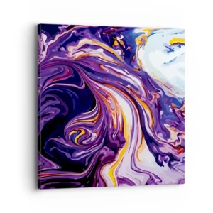 Obraz na plátne - Záhyb priestoru vo fialovej - 30x30 cm