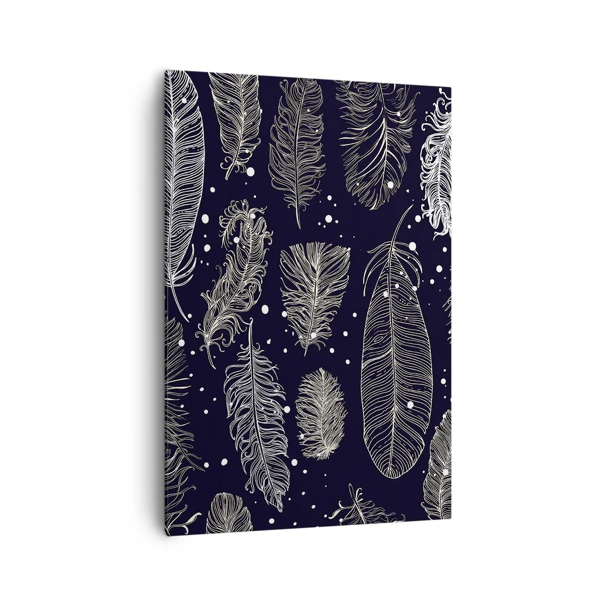 Obraz na plátne - Čipka s perím - 70x100 cm