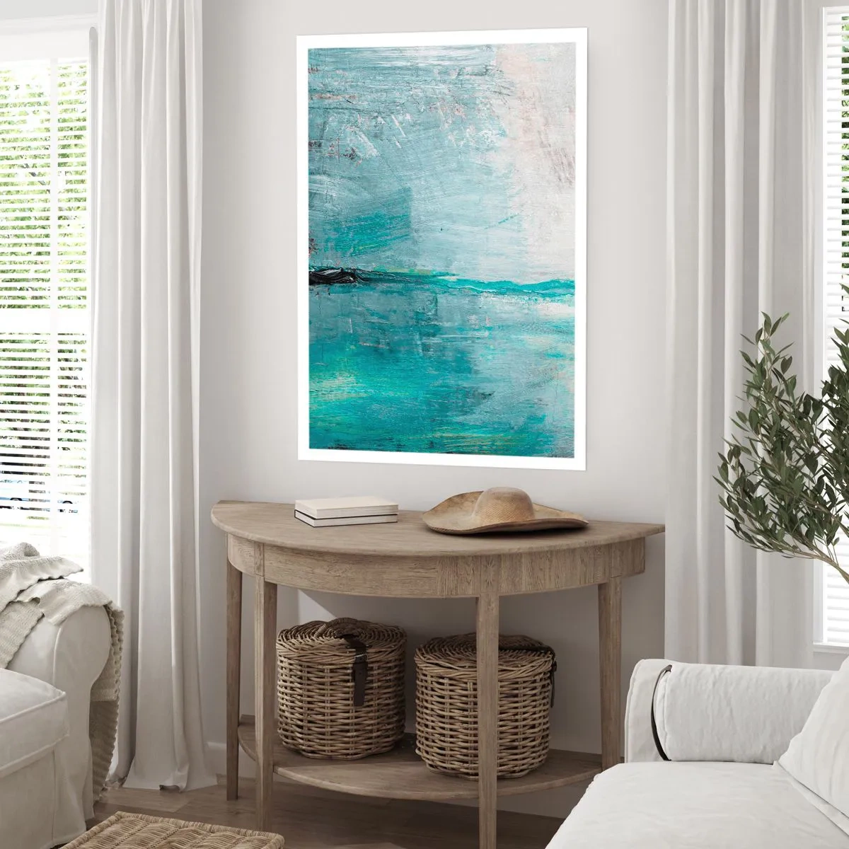 Plagát - Horizontálne v modrej - 40x50 cm