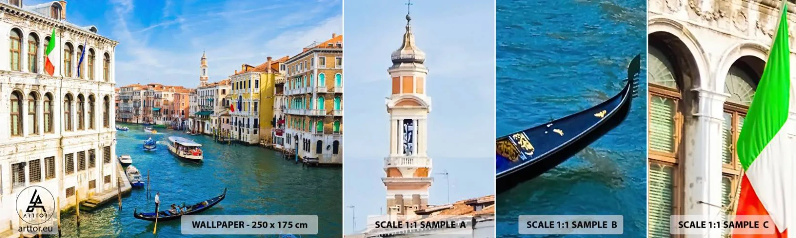 Vzorka Fototapeta Standard Eco - Doprava jediná na svete - Benátky, Architektúra, Canal Grande - 100x30 cm