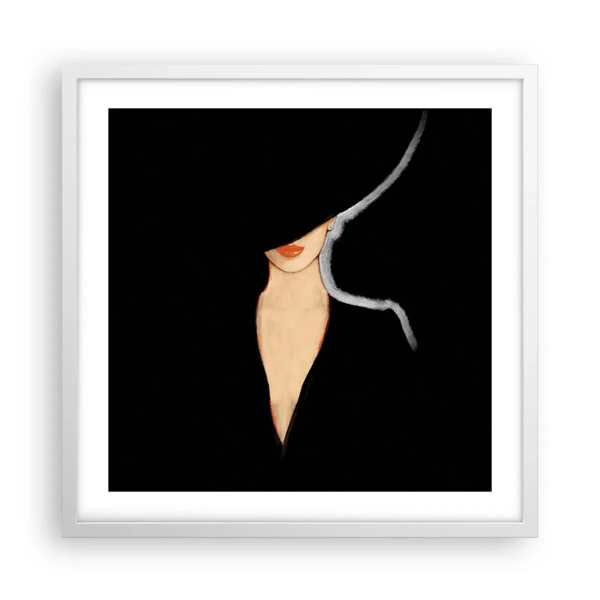 Plagát v bielom ráme - Elegancia a štýl - 50x50 cm