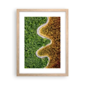 Plagát v ráme zo svetlého duba - Hranice a prelomy - 30x40 cm