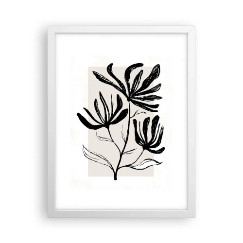 Plagát v bielom ráme - Náčrtok pre herbár - 30x40 cm