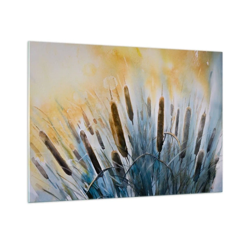 Obraz na skle - Chlad vody, žiara slnka - 100x70 cm