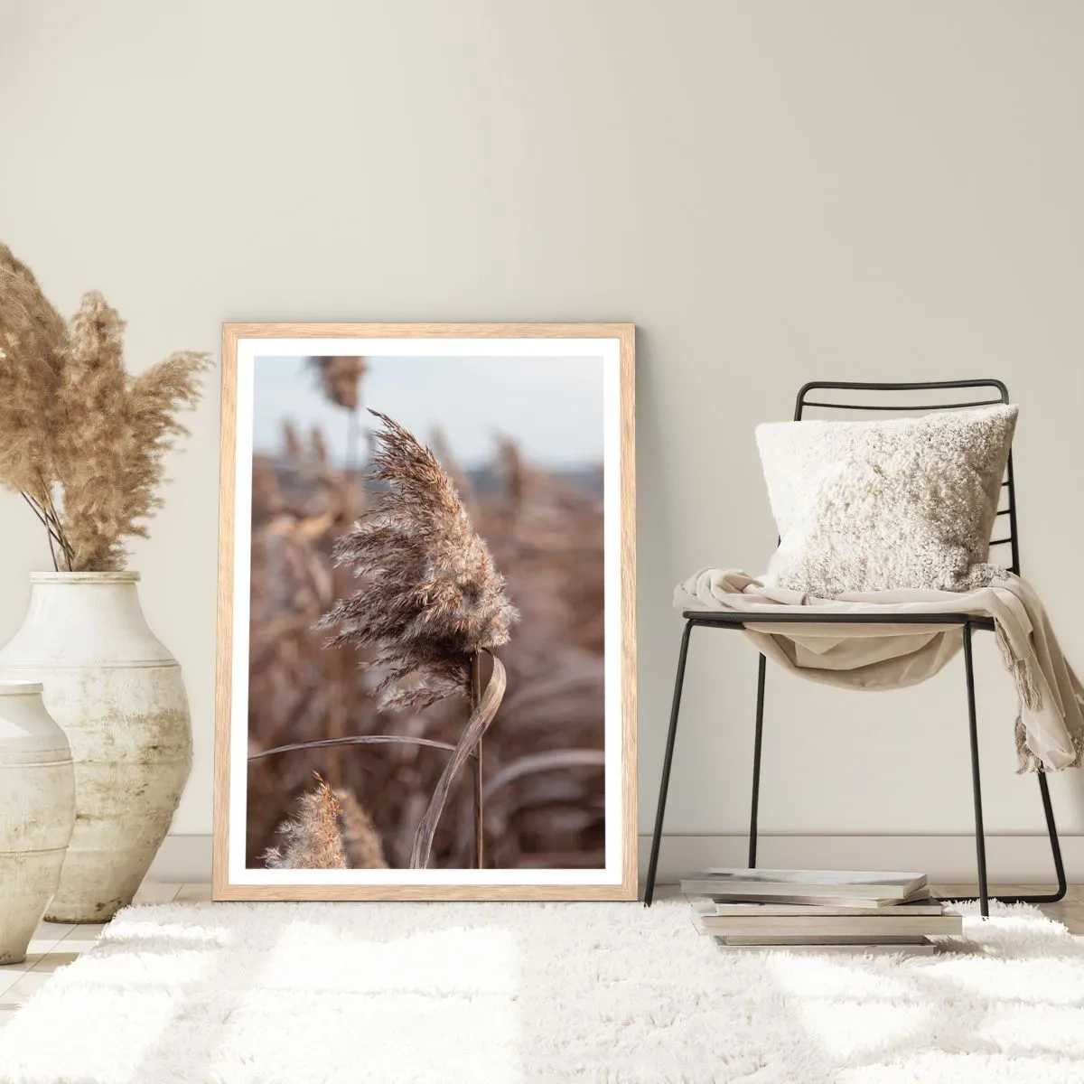 Plagát v ráme zo svetlého duba - Čas odletieť s vetrom - 50x70 cm