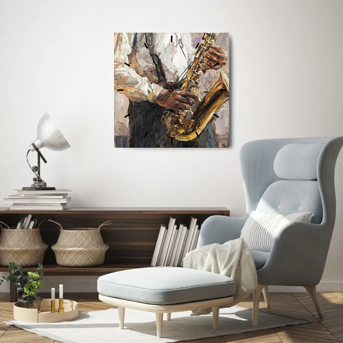 Nástenné hodiny - Čas na sólovú hru - 30x30 cm