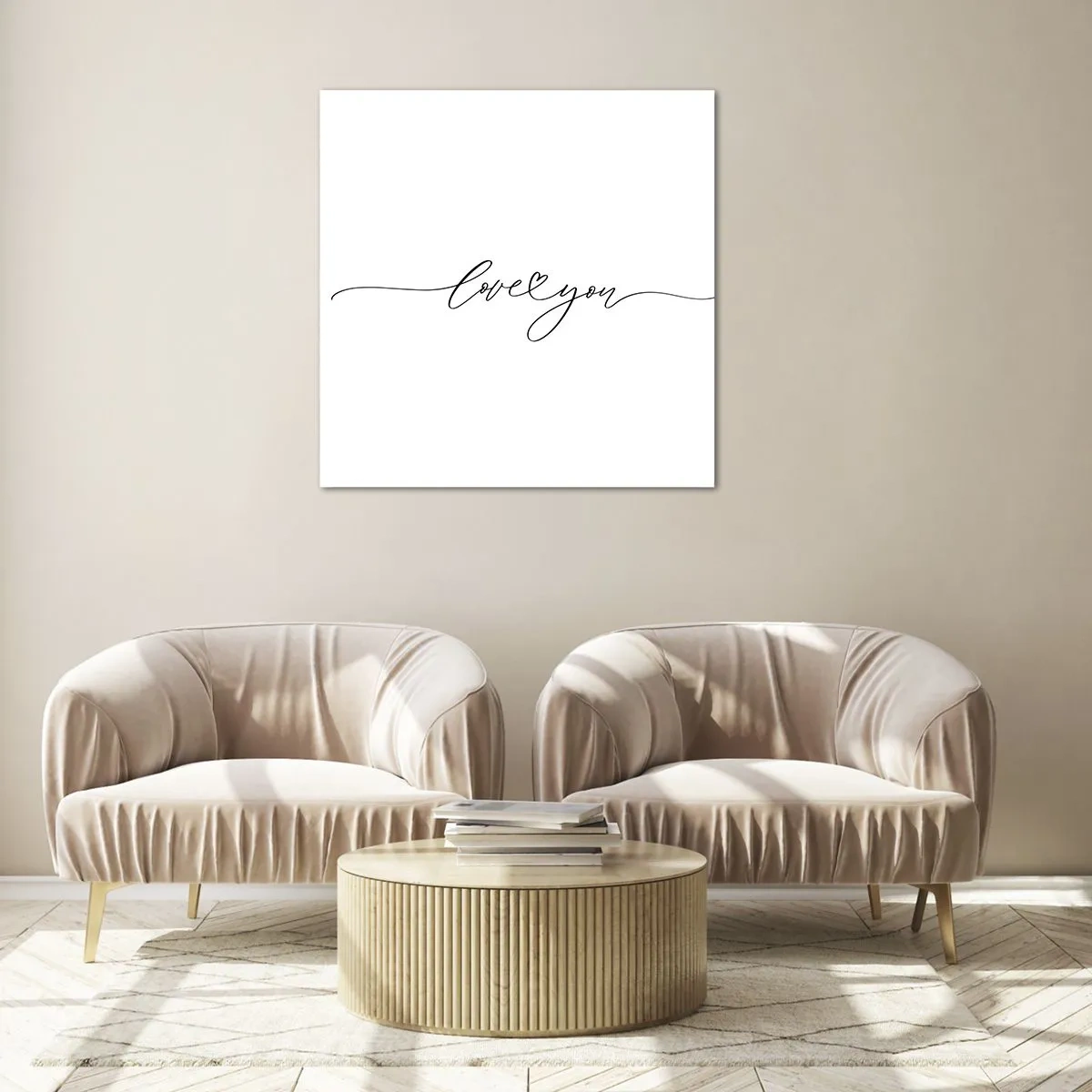 Obraz na skle - Čierne na bielom - 70x70 cm