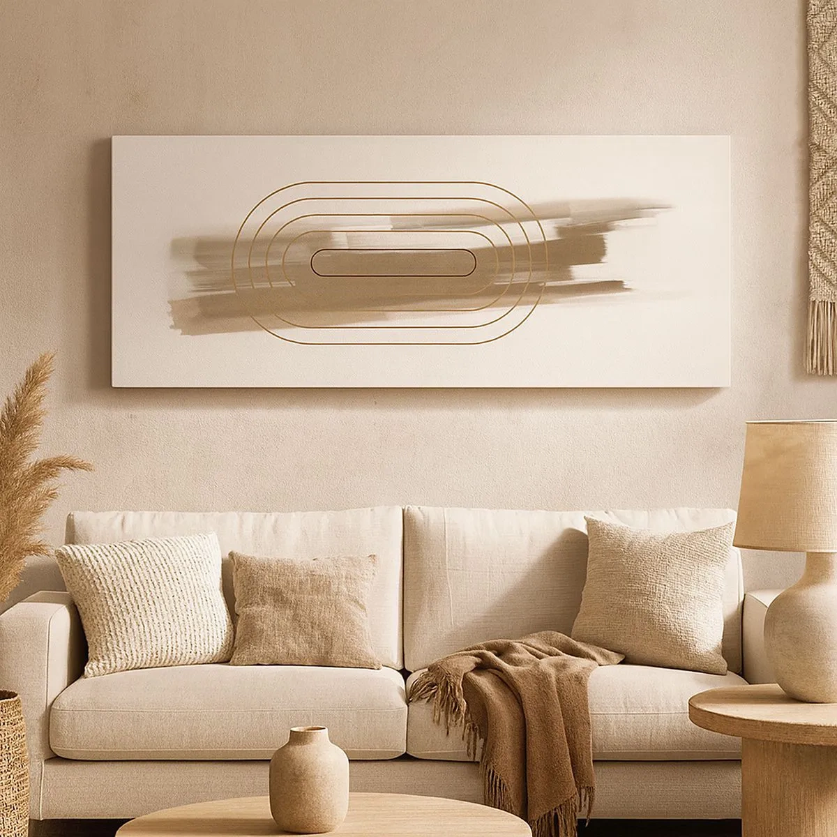 Obraz na plátne - Závan šedej - 100x40 cm