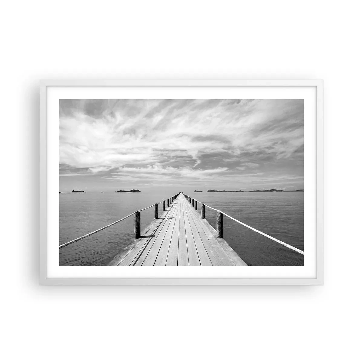 Plagát v bielom ráme - Čo tak cesta… - 70x50 cm