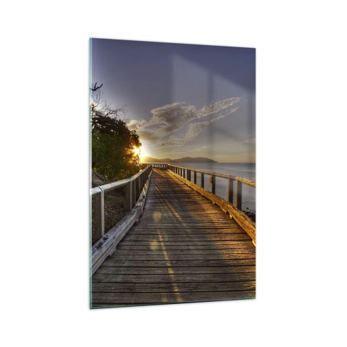 Obraz na skle - Ísť, stále ísť smerom k slnku - 70x100 cm