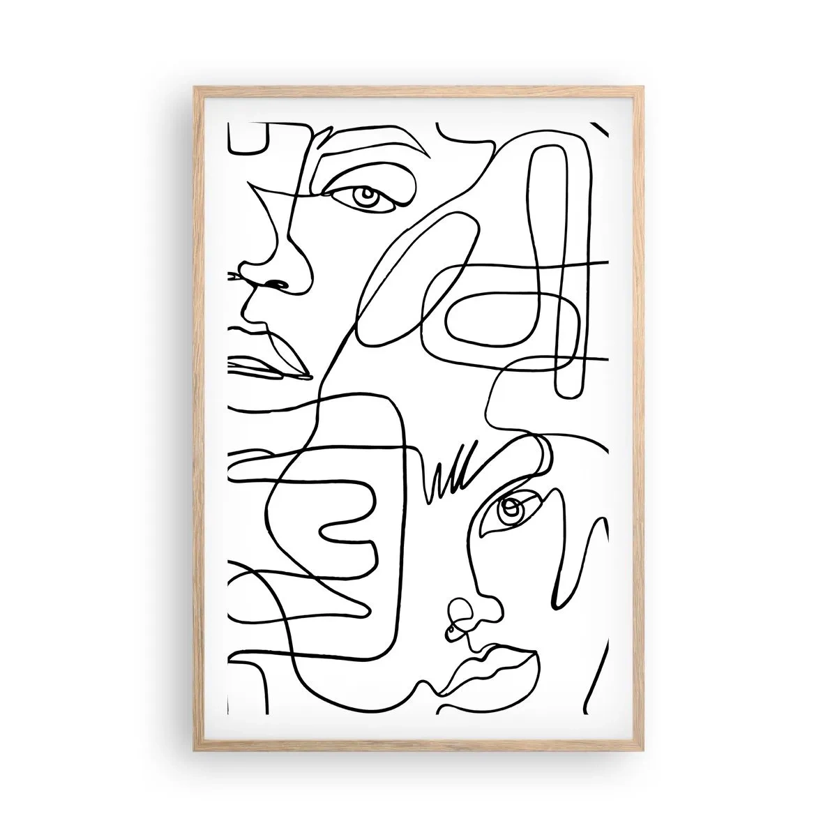 Plagát v ráme zo svetlého duba - V spletených emóciách - 61x91 cm