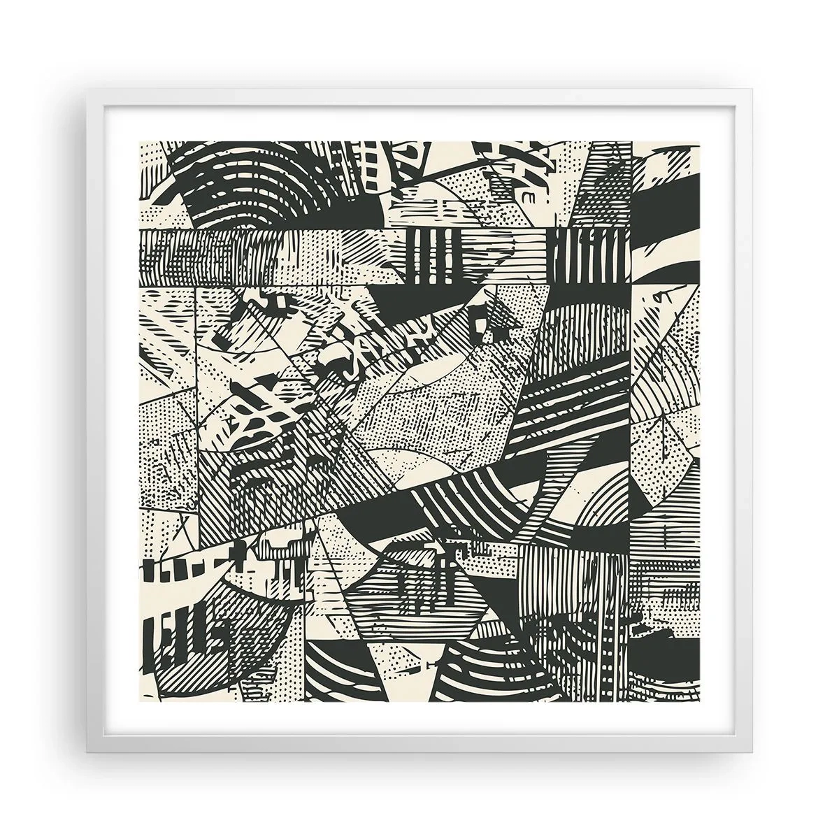 Plagát v bielom ráme - Dynamika súčasnosti - 60x60 cm