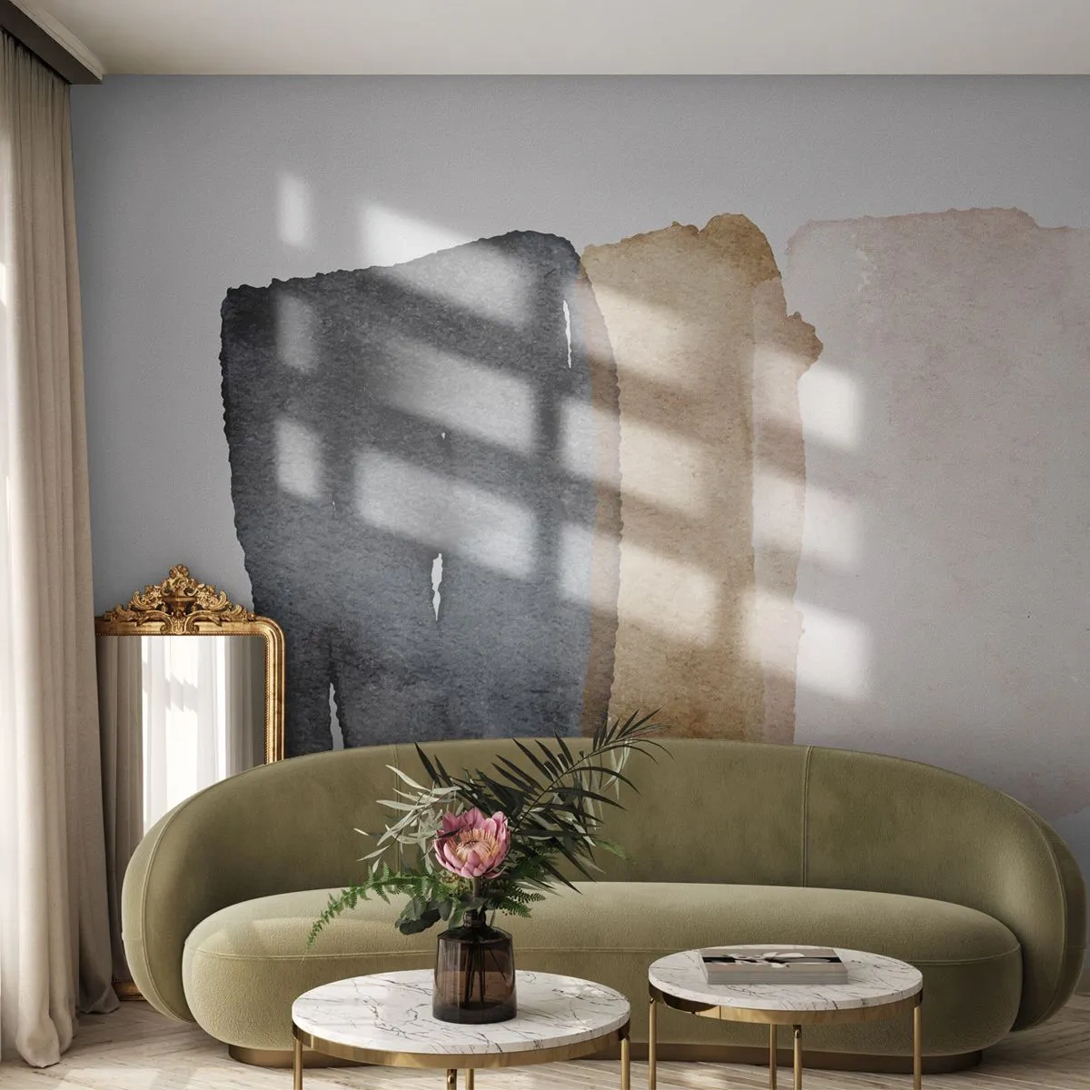 Fototapeta Premium Canvas - Kompozícia zemitých farieb - Abstrakcia, Kus, Minimalizmus - 500x350 cm