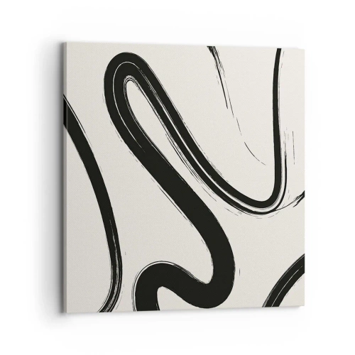 Obraz na plátne - Čiernobiely rozmar - 70x70 cm