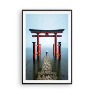 Plagát v čiernom ráme - Japonské zamyslenie - 61x91 cm