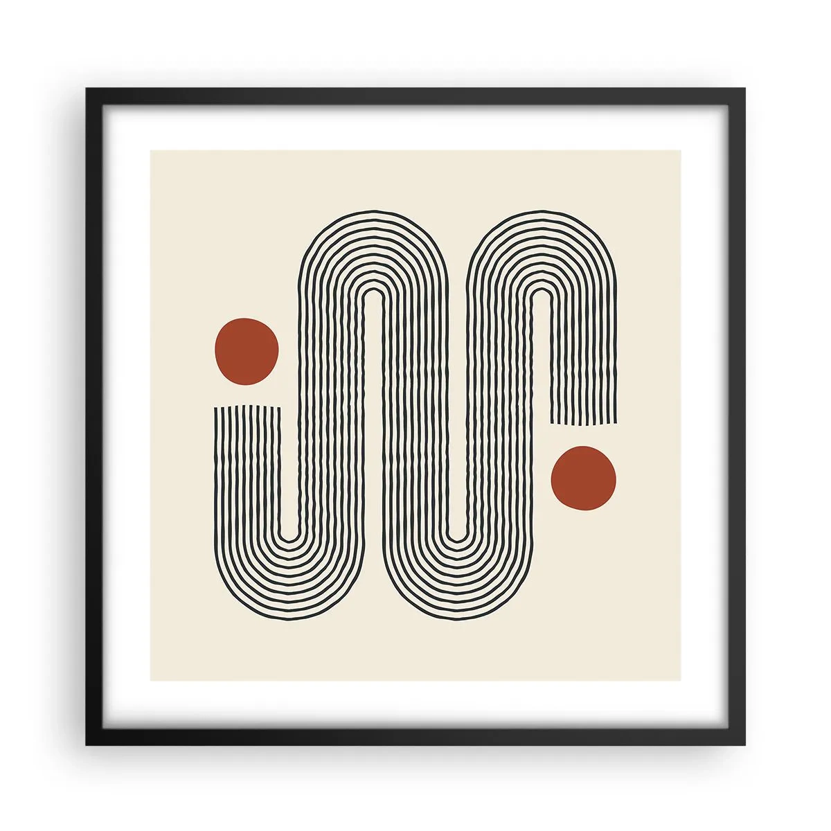 Plagát v čiernom ráme - Od začiatku do konca - 50x50 cm