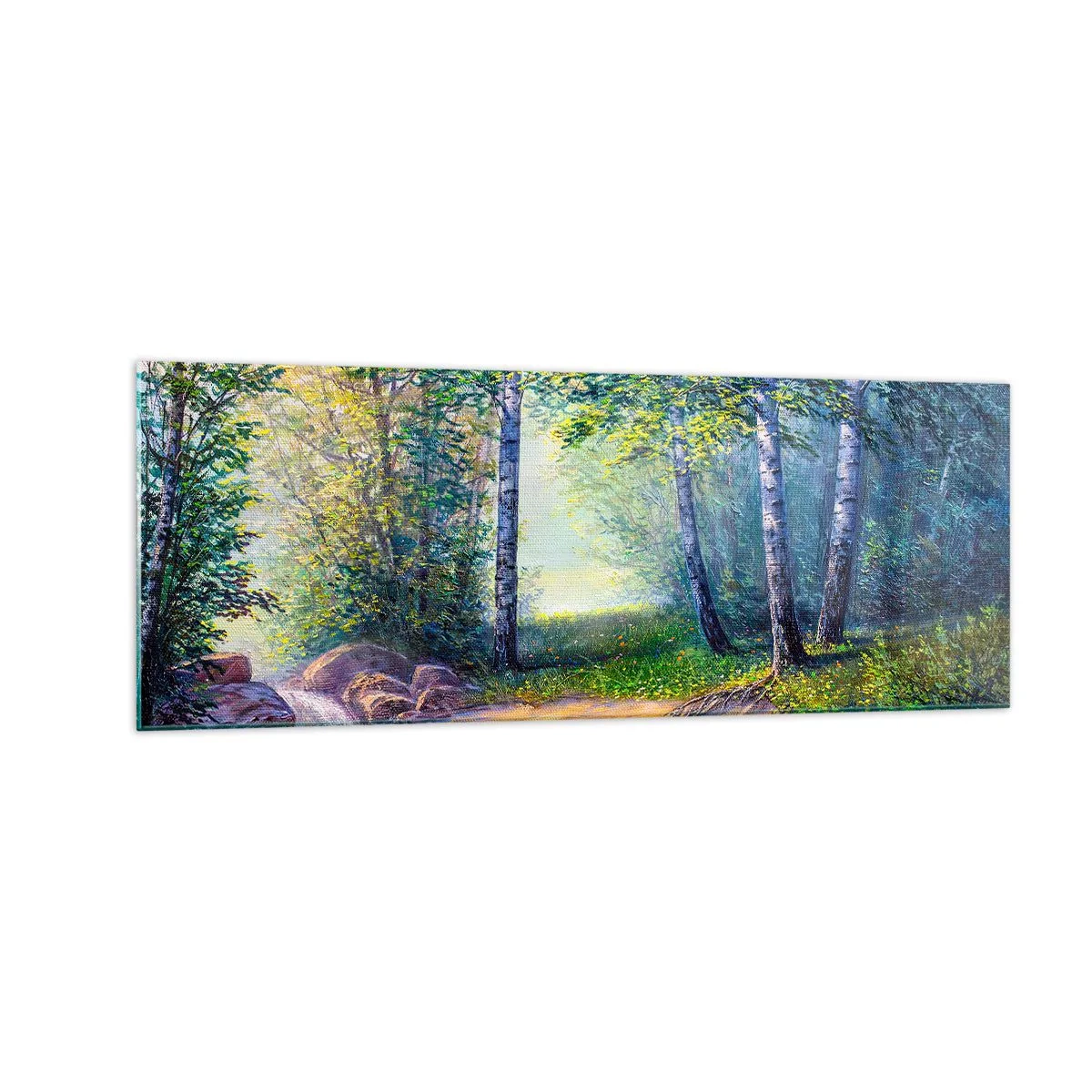 Obraz na skle - Idylické prostredie - 140x50 cm