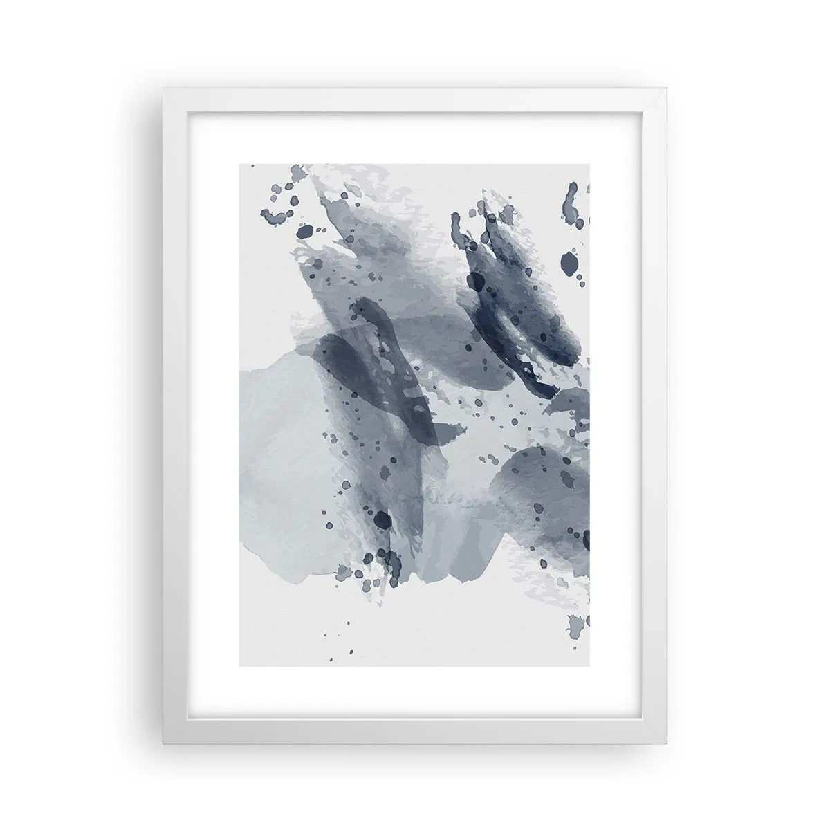 Plagát v bielom ráme - Štúdia o povahe vody - 30x40 cm