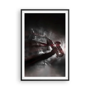 Plagát v čiernom ráme - V oparoch jazzu - 61x91 cm