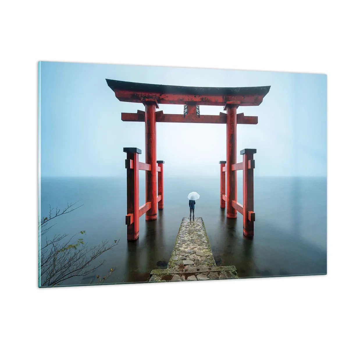 Obraz na skle - Japonské zamyslenie - 120x80 cm