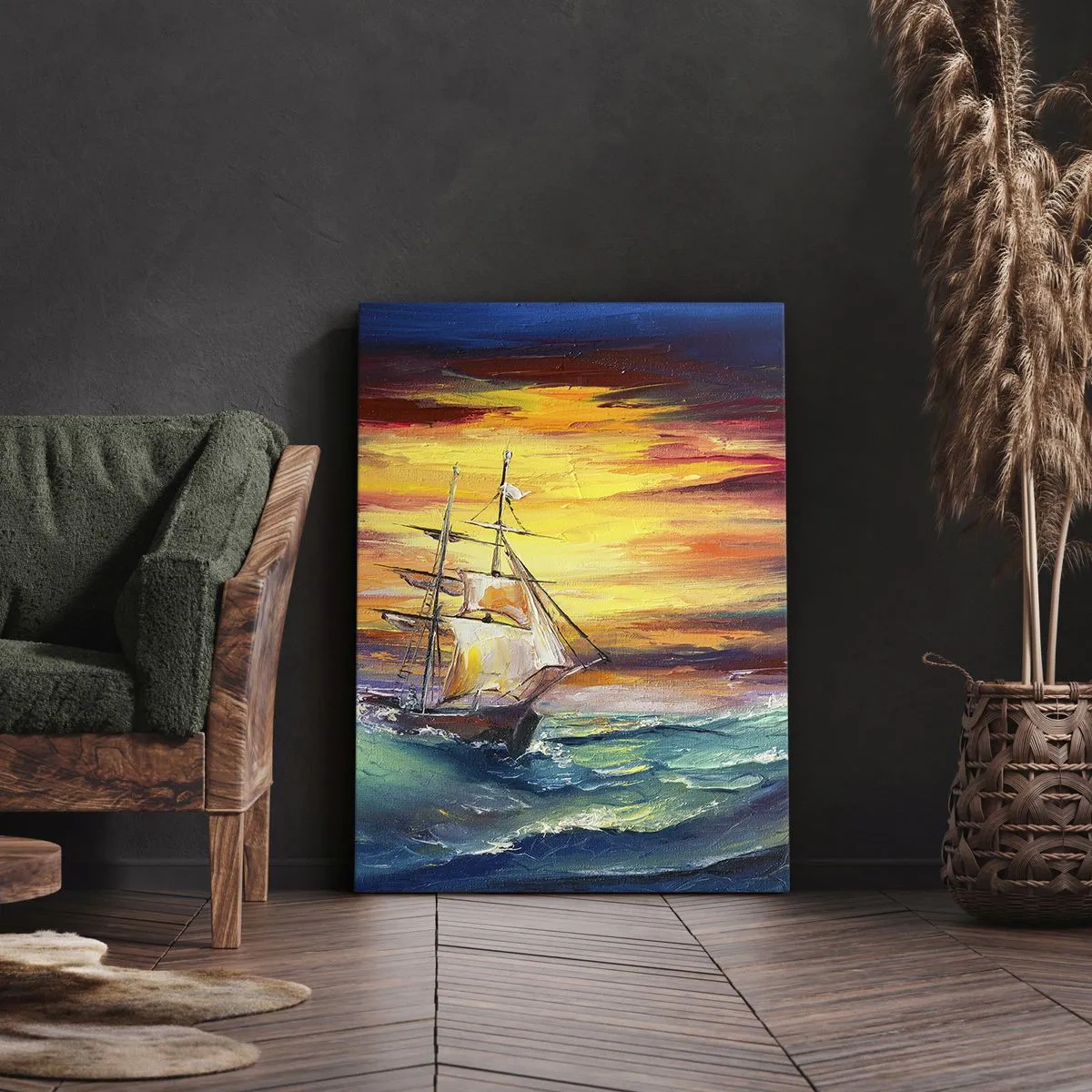 Obraz na plátne - Statočne proti vlnám - 50x70 cm