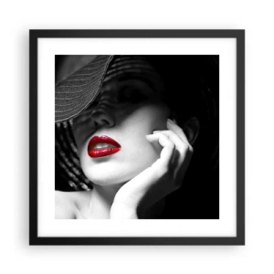 Plagát v čiernom ráme - Štúdia v šarlátovej - 40x40 cm