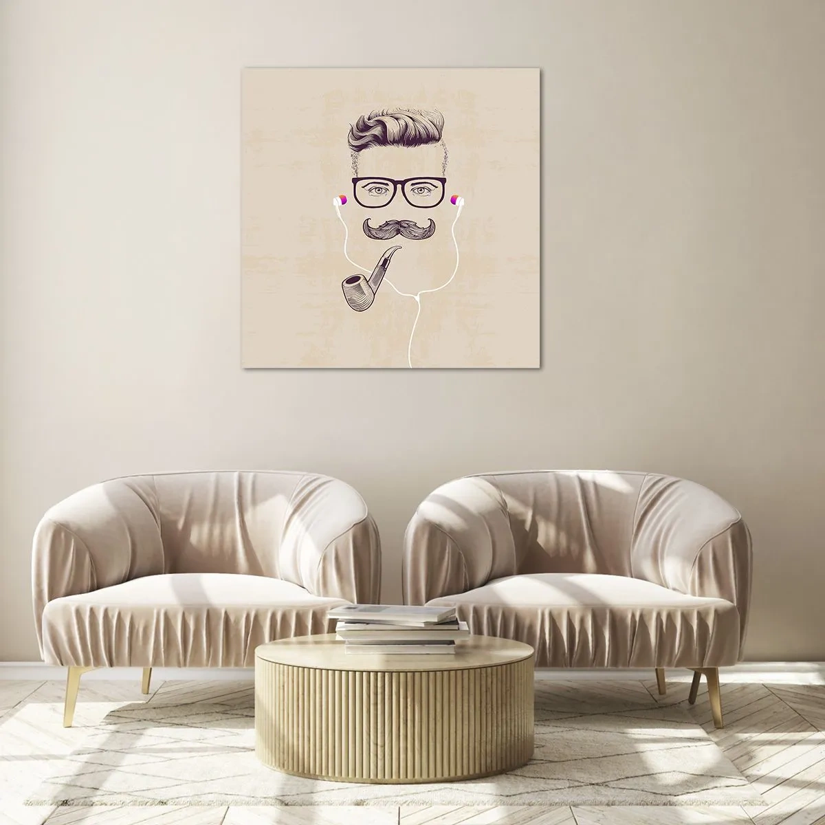 Obraz na skle - Skutočný muž? - 70x70 cm