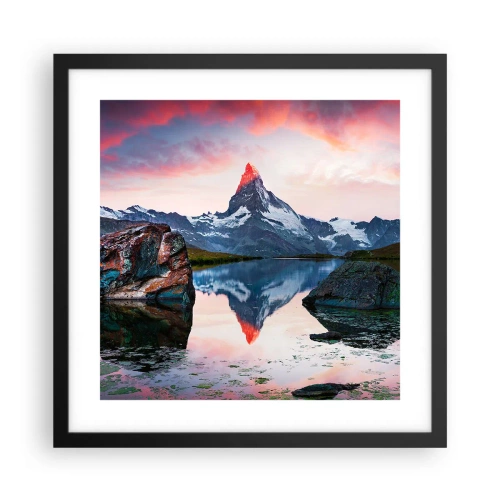 Plagát v čiernom ráme - Srdce hôr je vrelé - 40x40 cm