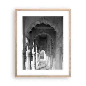 Plagát v ráme zo svetlého duba - Tu sa odohrávajú príbehy Východu - 40x50 cm