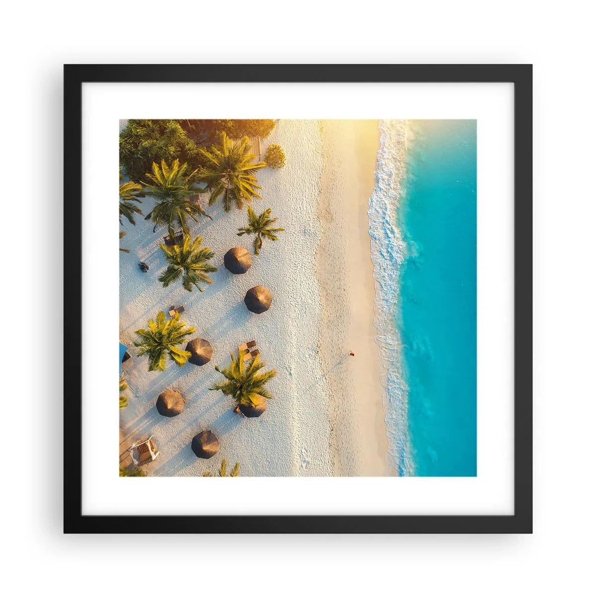 Plagát v čiernom ráme - Vitaj v raji - 40x40 cm